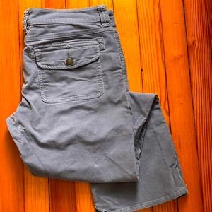 Garnet Hill velvet jeans gray